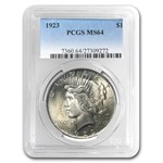 1923 Peace Dollar MS-64 PCGS