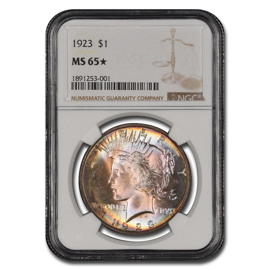 1923 Peace Dollar MS-65* NGC