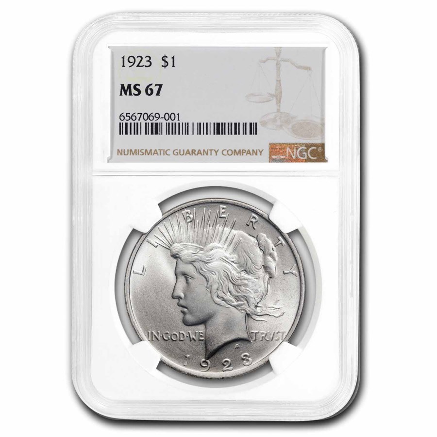 1923 Peace Dollar MS-67 NGC