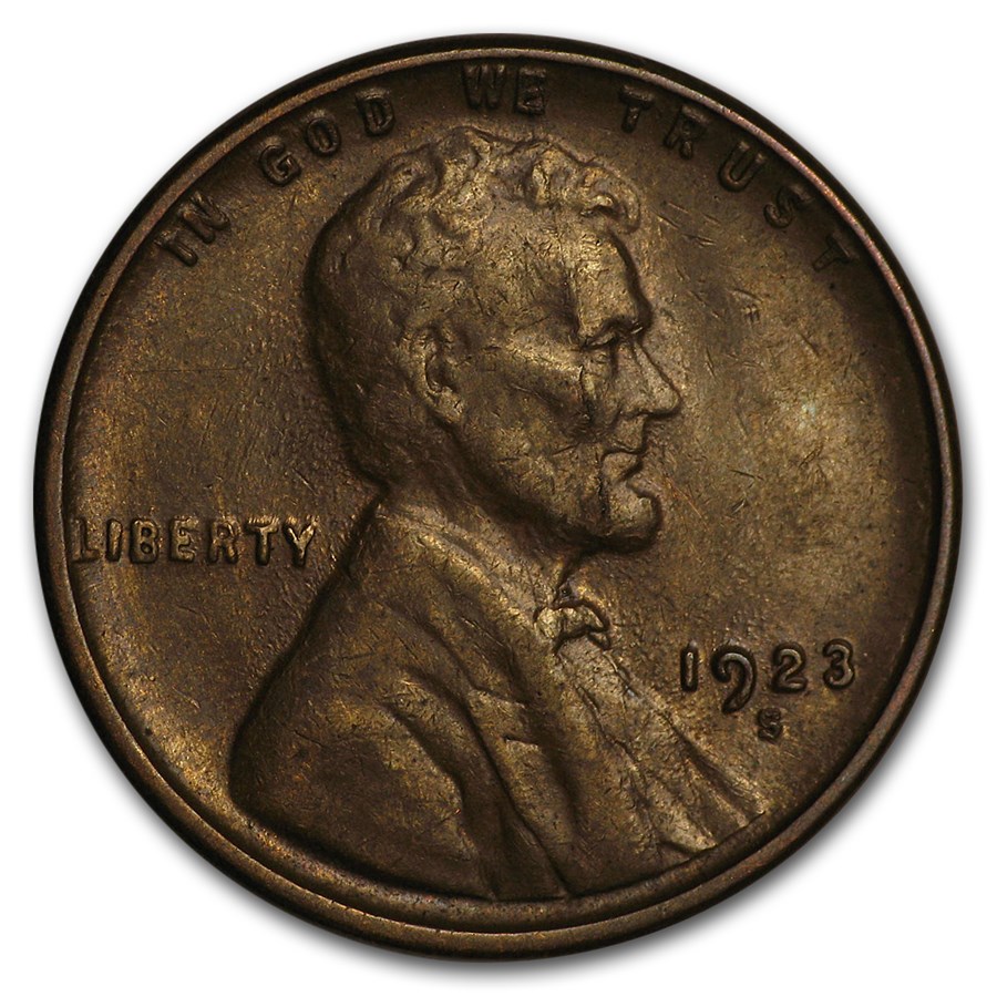 1923-S Lincoln Cent AU