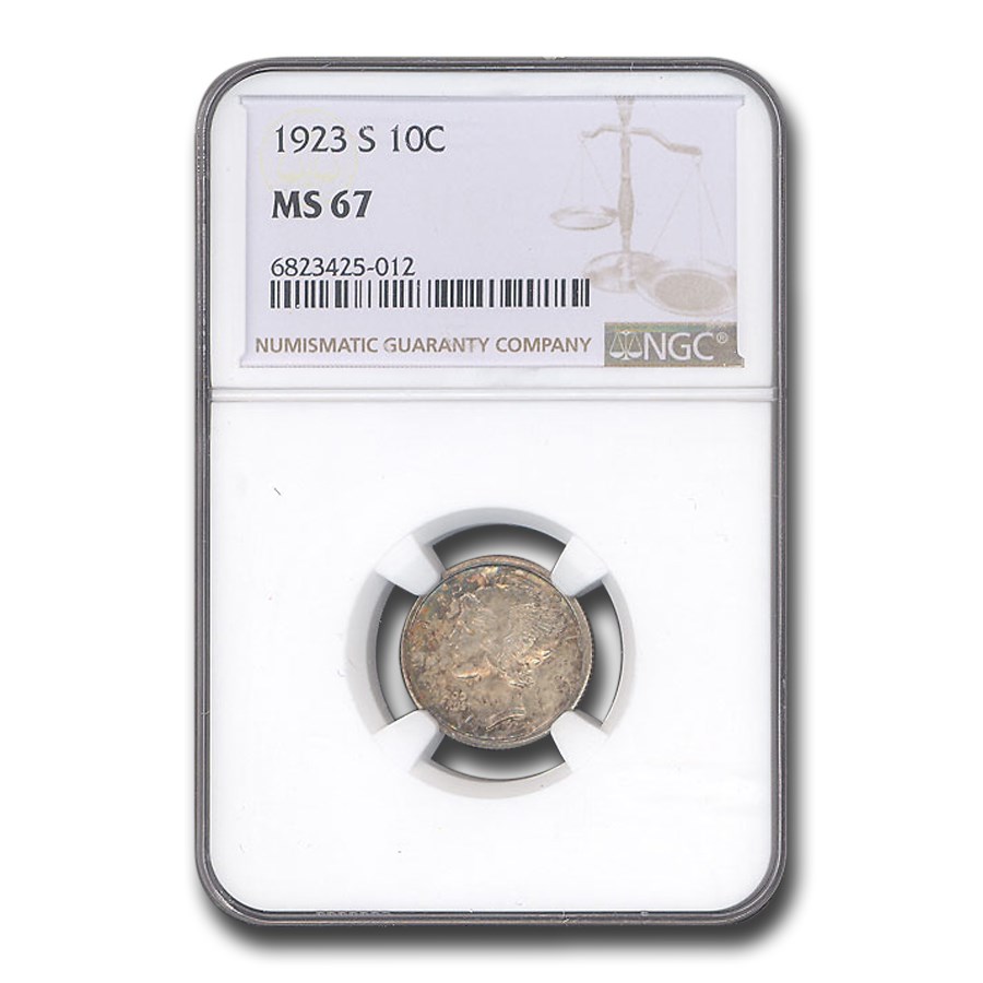 1923-S Mercury Dime MS-67 NGC