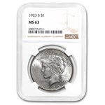 1923-S Peace Dollar MS-63 NGC