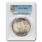 1923-S Peace Dollar MS-65 PCGS