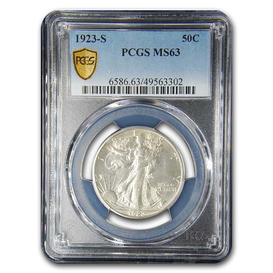 1923-S Walking Liberty Half Dollar MS-63 PCGS