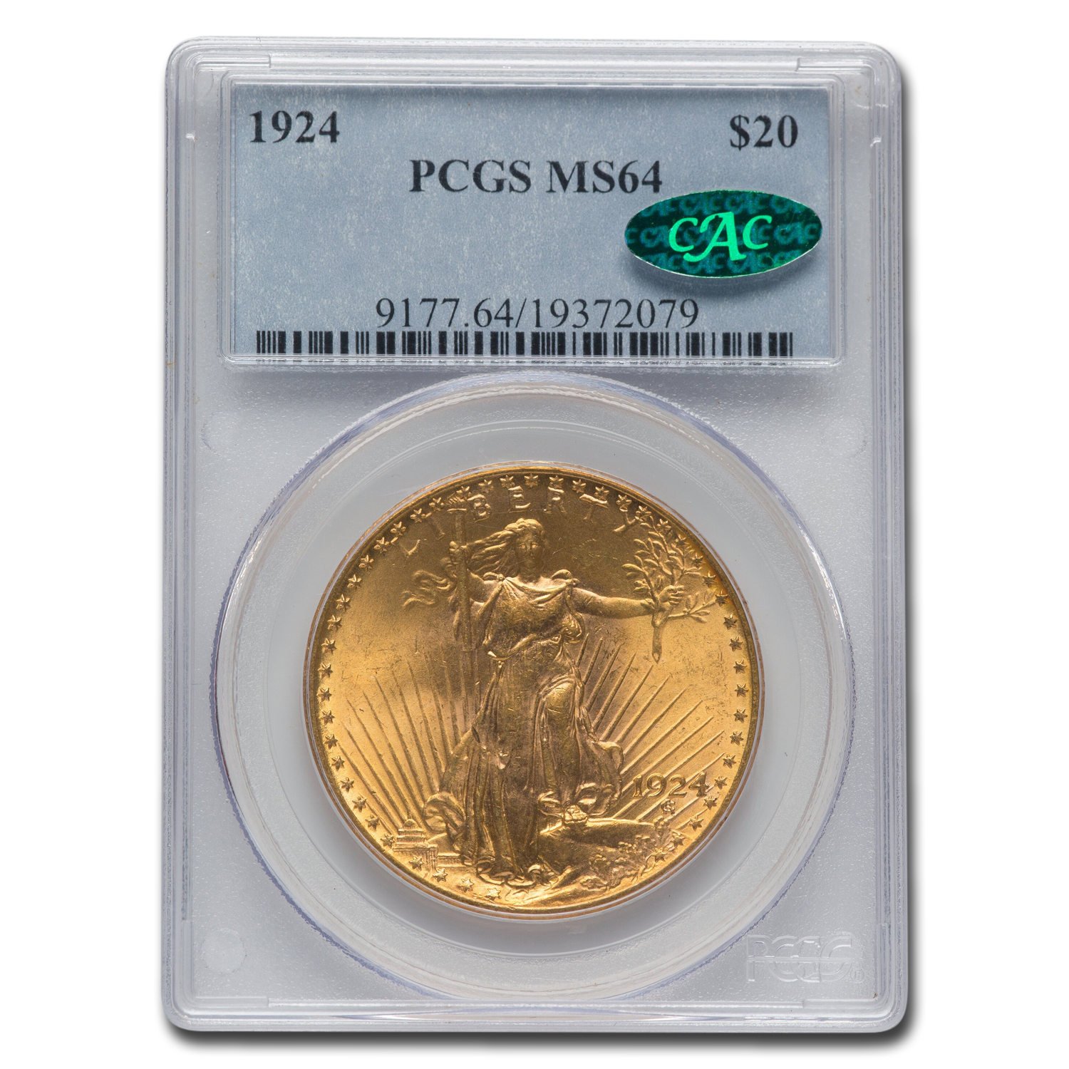 アンティークコイン 金貨 1924-D $20 Saint-Gaudens Gold Double Eagle