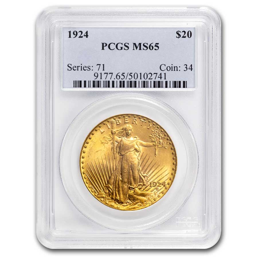 Buy 1924 Encapsulated Gold Double Eagle MS-65 PCGS | APMEX