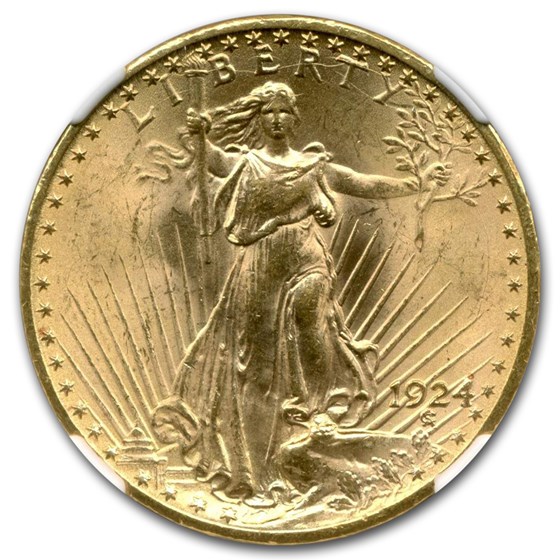 Buy 1924 $20 St. Gaudens Gold Double Eagle MS-65 NGC (DDO, VP-001) | APMEX