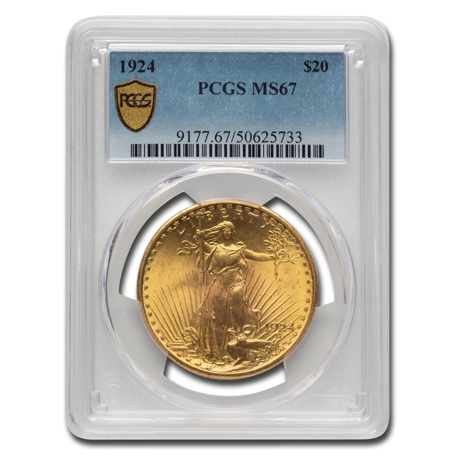 1924 $20 St Gaudens Gold Double Eagle MS-67 PCGS