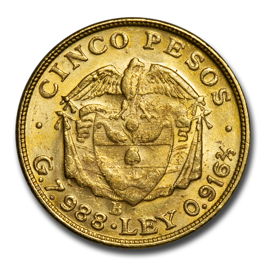 Buy 1924-B Colombia Gold 5 Pesos BU | APMEX