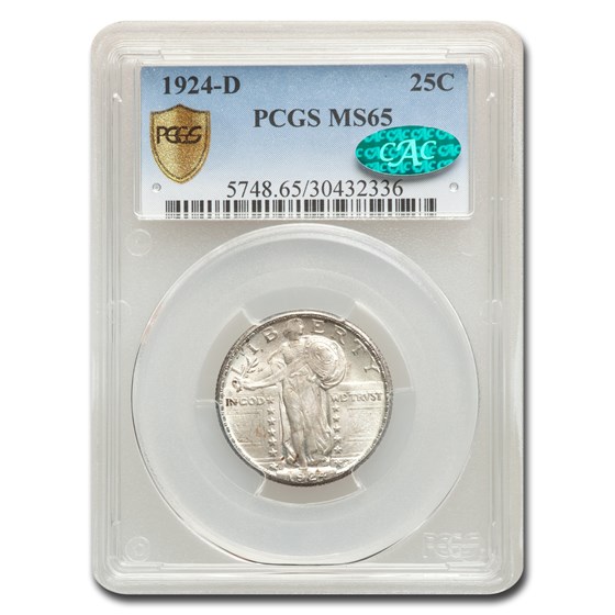 Buy 1924-D Standing Liberty Quarter MS-65 PCGS CAC | APMEX