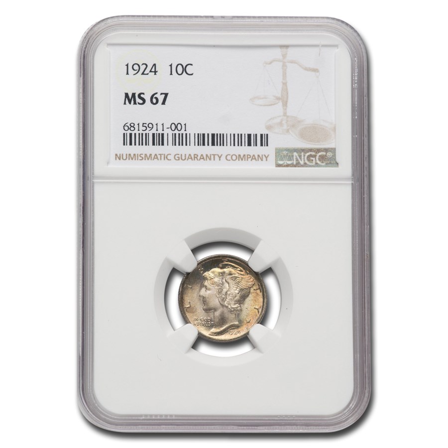 1924 Mercury Dime MS-67 NGC