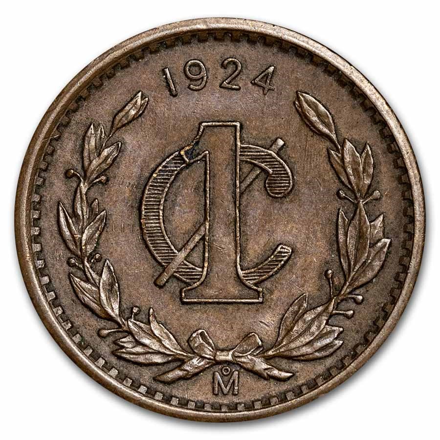 1924 Mexico Bronze 1 Centavo XF