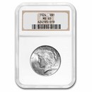 1924 Peace Dollar MS-65 NGC