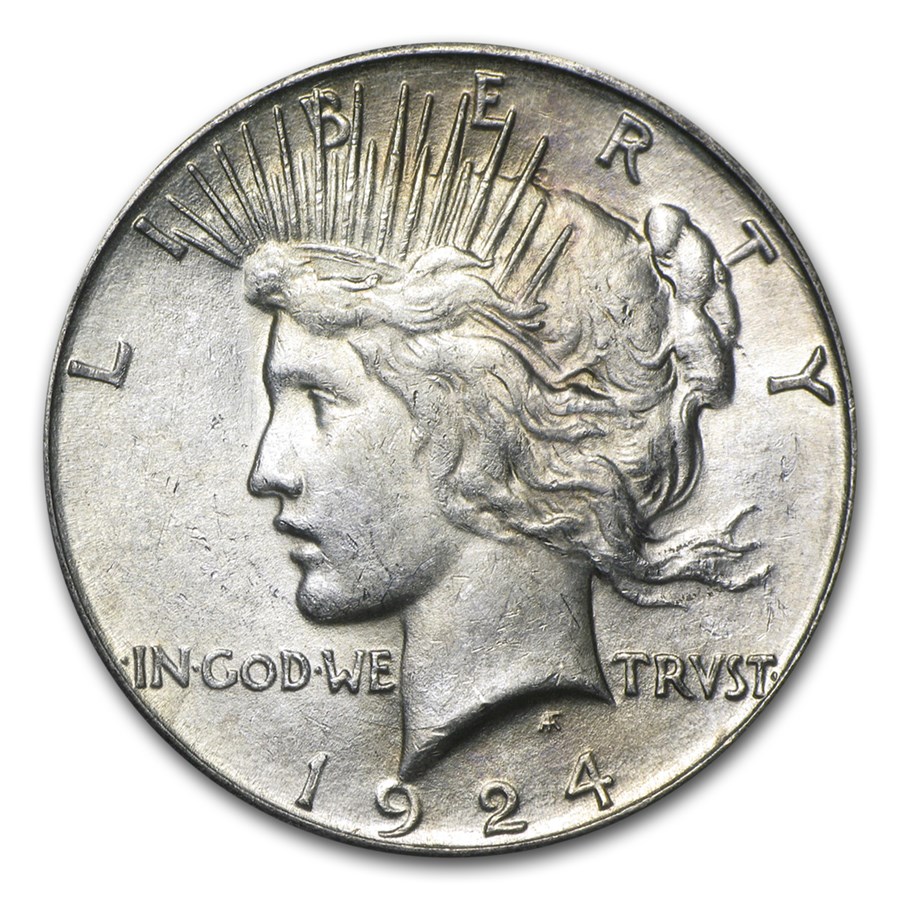 1924-S Peace Dollar AU