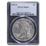 1924-S Peace Dollar MS-62 PCGS