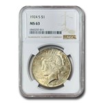 1924-S Peace Dollar MS-63 NGC