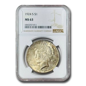 Buy 1924-S Peace Dollar MS-63 NGC | APMEX