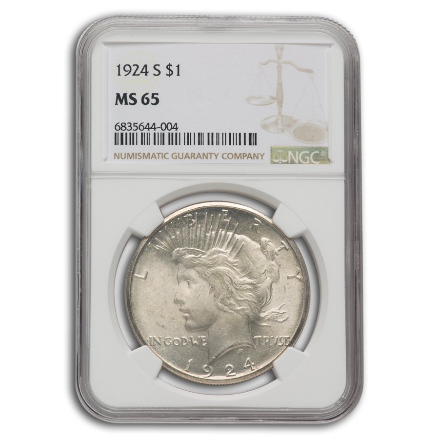 Buy 1924-s Peace Dollar Ms-65 Ngc | Apmex