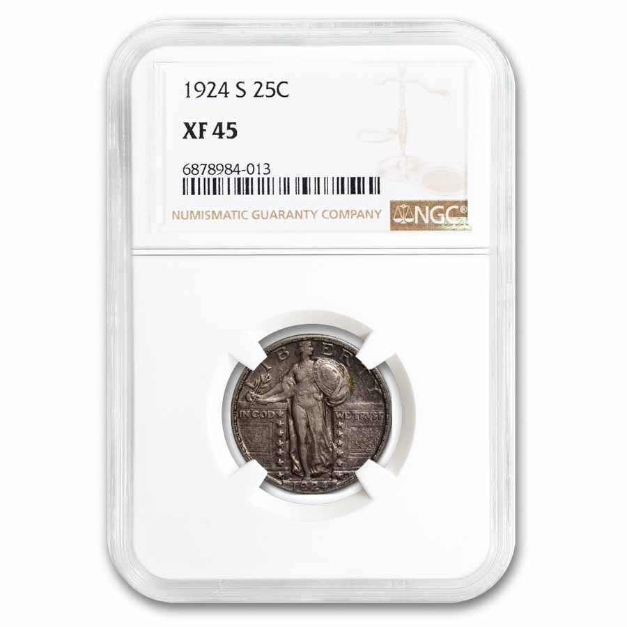 1924-S Standing Liberty Quarter XF-45 NGC