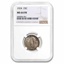 1924 Standing Liberty Quarter MS-64 NGC (FH)