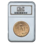 1925 $20 St Gaudens Gold Double Eagle MS-63 NGC