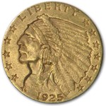 1925-D $2.50 Indian Gold Quarter Eagle AU