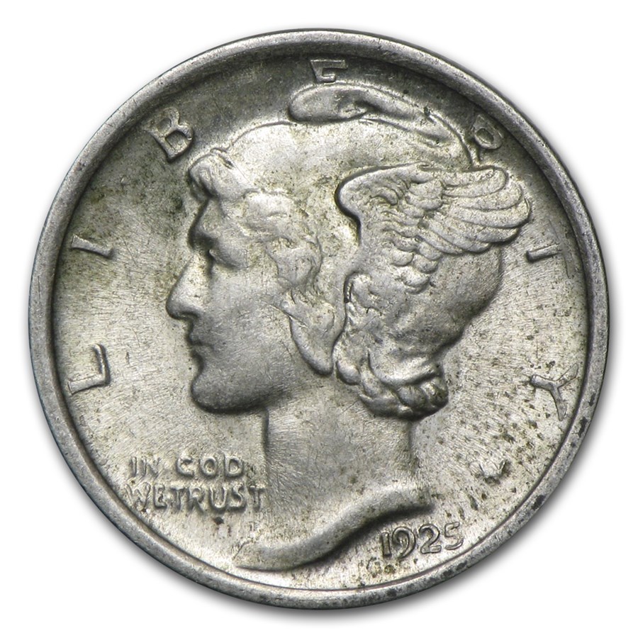 1925-D Mercury Dime AU