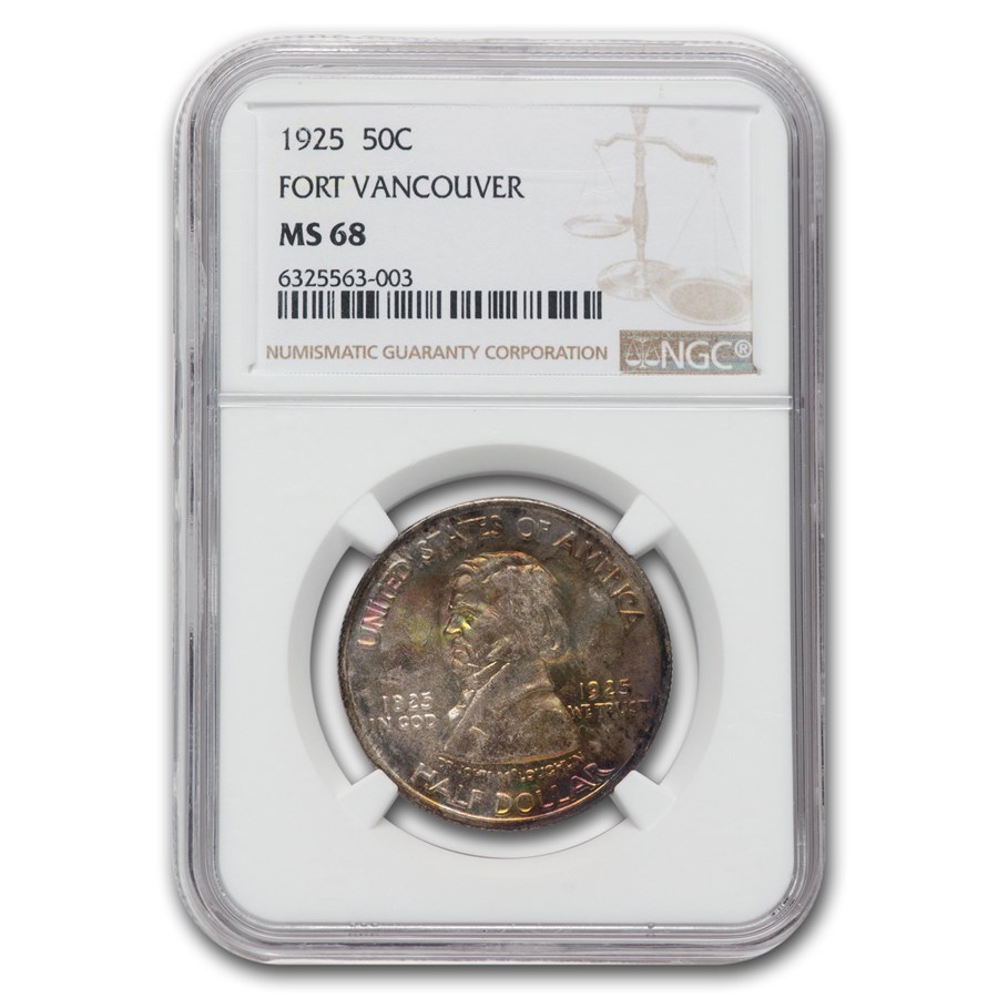 1925 Fort Vancouver Half Dollar MS-68 NGC