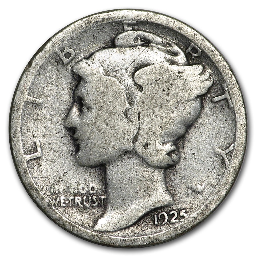 1925 Mercury Dime Good/VF