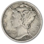 1925 Mercury Dime XF