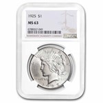 1925 Peace Dollar MS-63 NGC