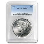 1925 Peace Dollar MS-63 PCGS