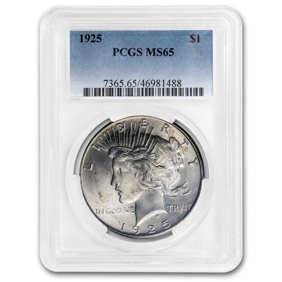 1925 Peace Dollar MS-65 PCGS