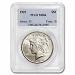 1925 Peace Dollar MS-66 PCGS