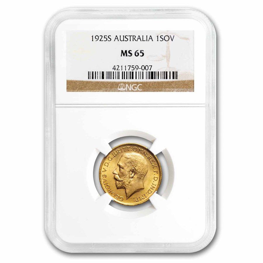 1925-S Australia Gold Sovereign George V MS-65 NGC