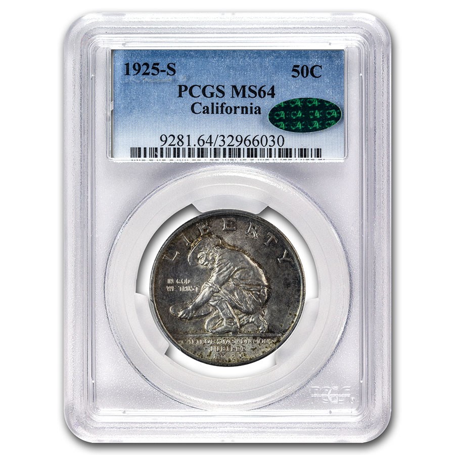 Buy 1925-S California Diamond Jubilee Half Commem MS-64 PCGS CAC | APMEX