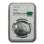 1925-S Peace Dollar MS-64 NGC CAC