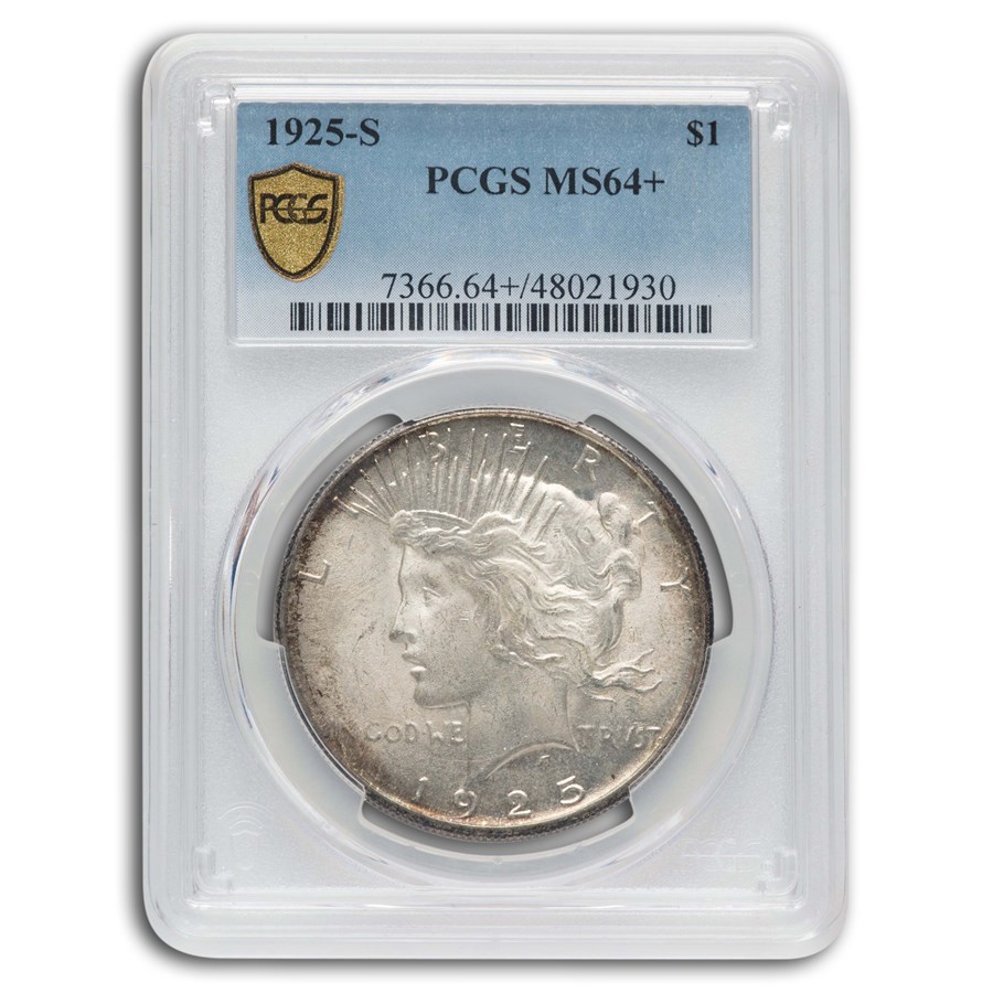 1925-S Peace Dollar MS-64+ PCGS