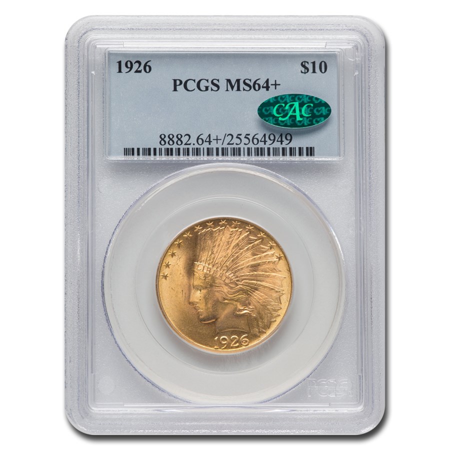 1926 $10 Indian Gold Eagle MS-64+ PCGS CAC