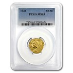 1926 $2.50 Indian Gold Quarter Eagle MS-63 PCGS