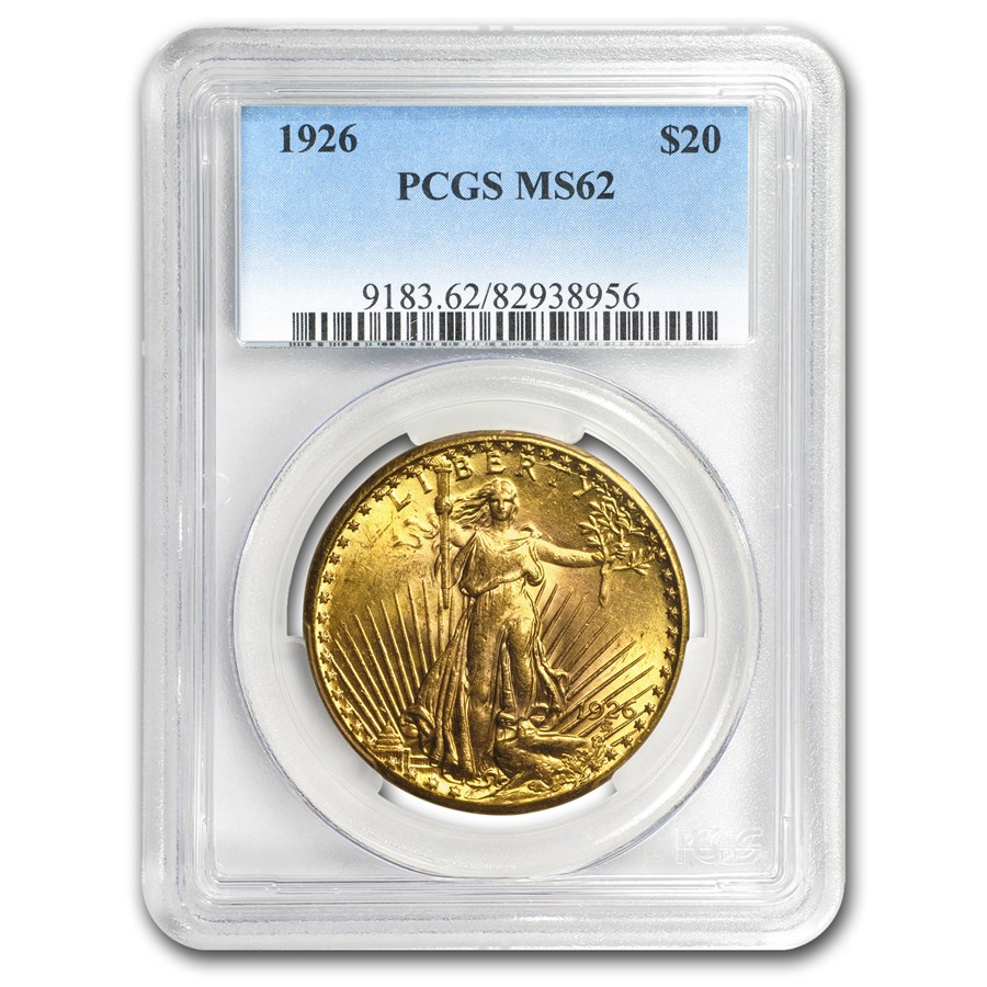 1926 $20 St Gaudens Gold Double Eagle MS-62 PCGS