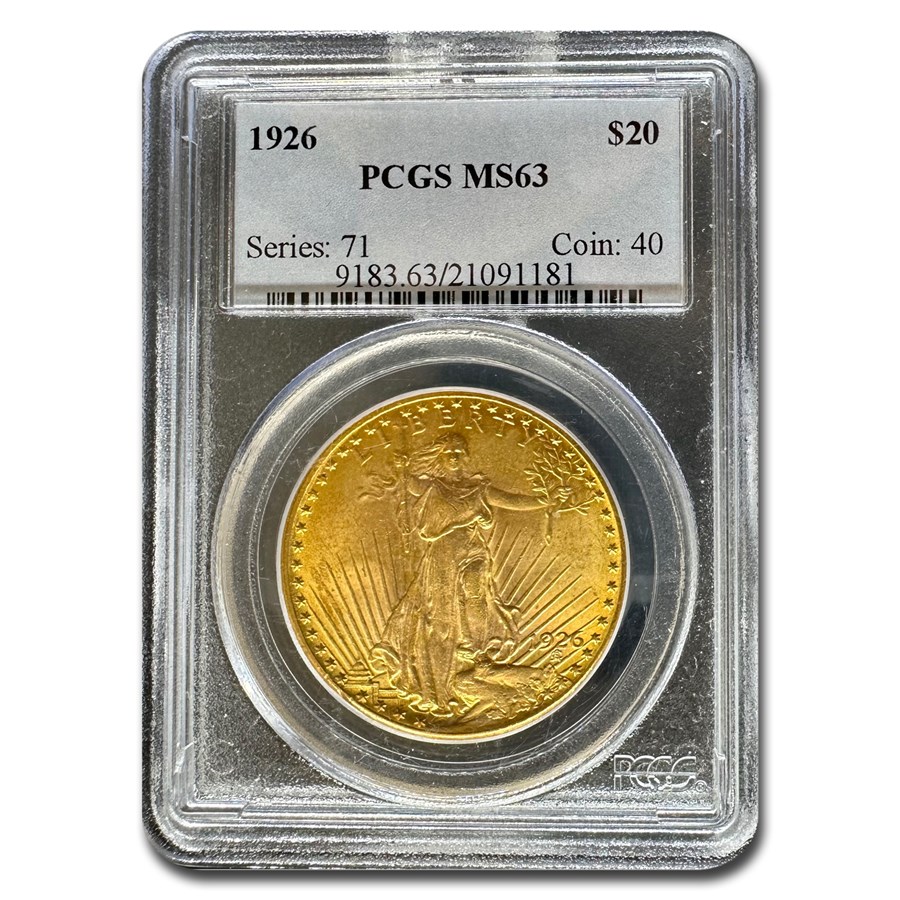 1926 $20 St Gaudens Gold Double Eagle MS-63 PCGS