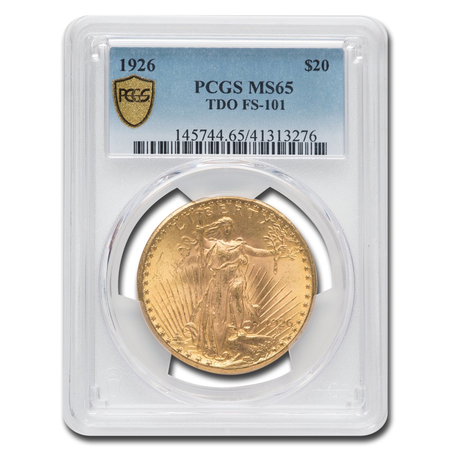 1926 $20 St Gaudens Gold Double Eagle MS-65 PCGS (TDO FS-101)