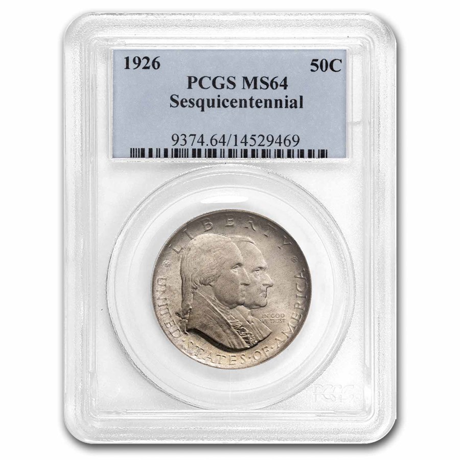 1926 America Sesquicentennial Half Dollar MS-64 PCGS