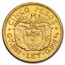 1926 Colombia Gold 5 Pesos Coin BU