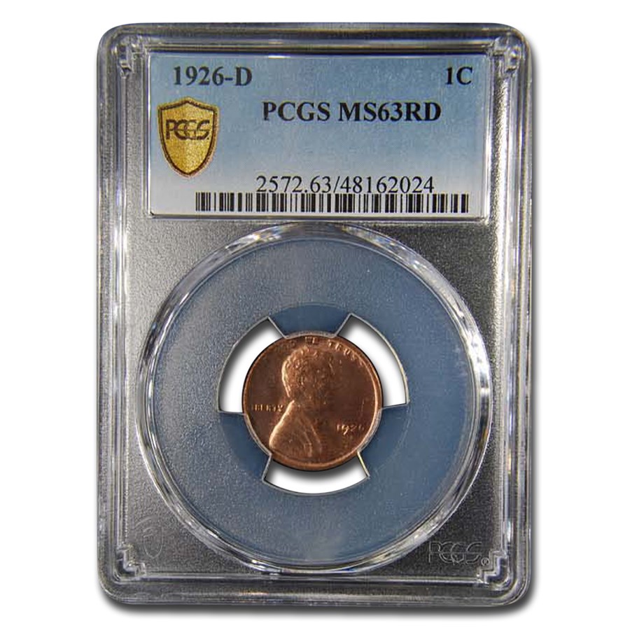 1926-D Lincoln Cent MS-63 PCGS (Red)