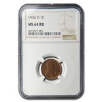 1926-D Lincoln Cent MS-64 NGC (Red)