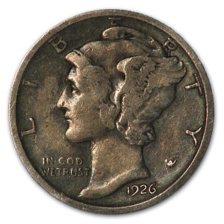 1926-D Mercury Dime Fine