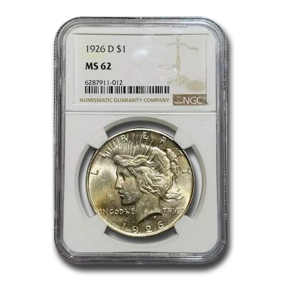 1926-D Peace Dollar MS-62 NGC