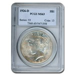 1926-D Peace Dollar MS-63 PCGS